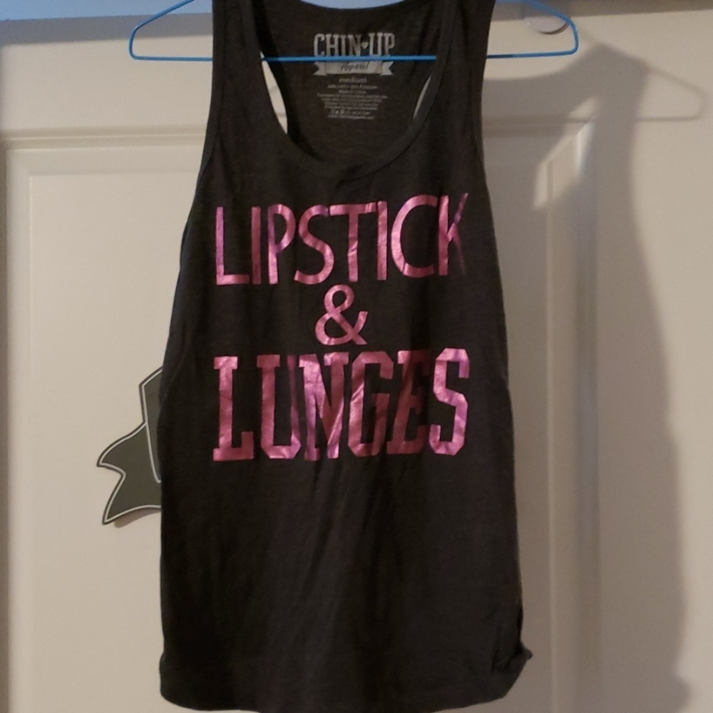 Lipstick and lunges by chin up apparel